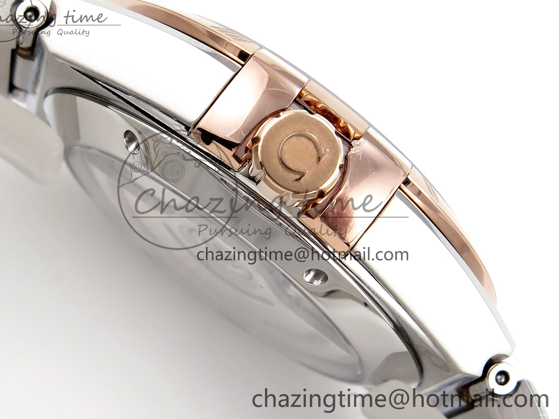 0414 Constellation 39mm SS RG ASWF 1:1 Best Edition White Diamonds Dial on SS RG Bracelet A Minimalist 7772